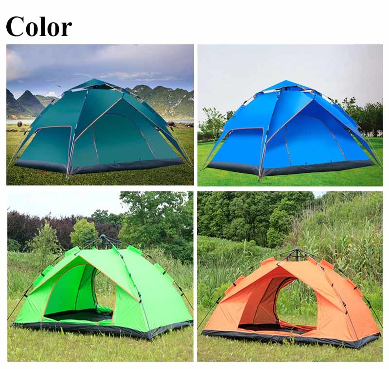 Customized Family 2/3/4/6/8 Person Camping Double Layers Waterproof Tent Automatic Pop up Outdoor Family Bivy Hiking Shelter Instant Setup Portable Fully Automa