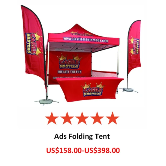 Tenda per gazebo pieghevole con tettoia per tendone pieghevole per fiere pubblicitarie per promozioni all'aperto personalizzate